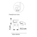 Hörlurshållare för underbord / hylla Hörlurshållare för underbord / hylla